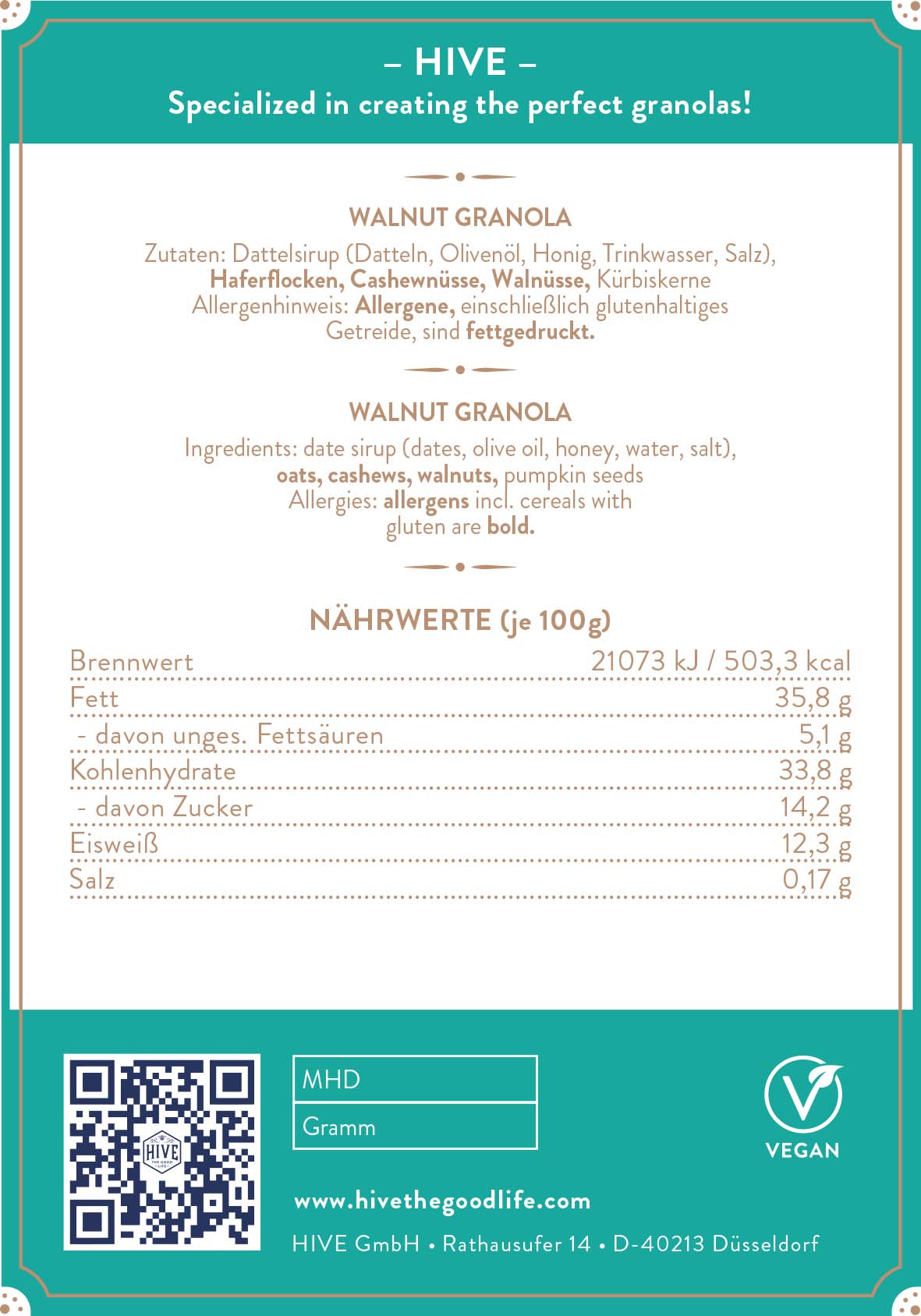 HIVE Granola Kostprobe