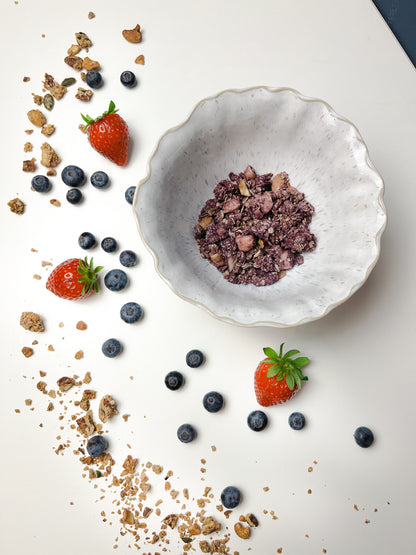 Blaubeeren Macadamia Granola
